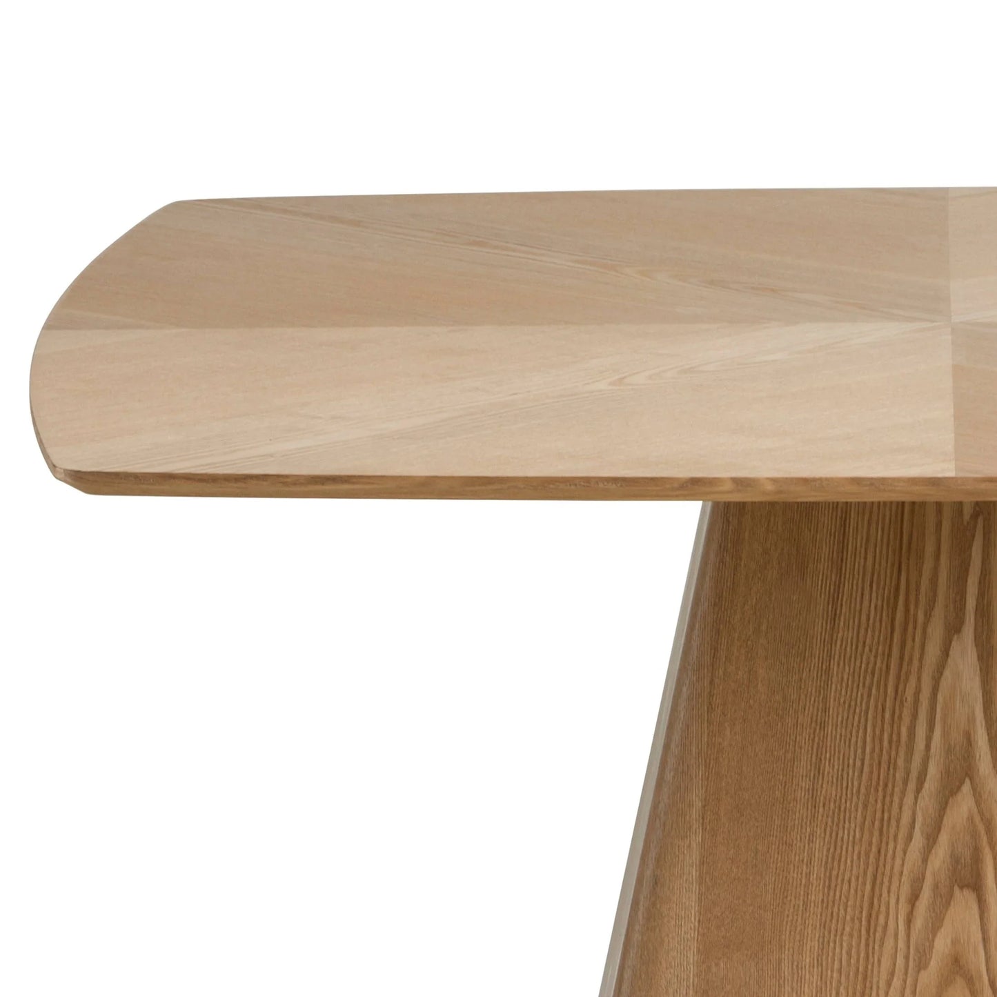 Zephry 47" Square Dining Table in Ash Wood Veneer with Tapered Iron Pedestal Base - Elax Furniture