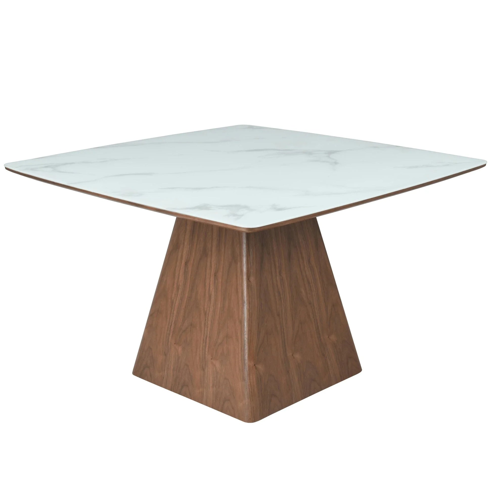 Zephyr 47" Square Dining Table with Sintered Stone Top and Ash Wood and Iron Base - Elax Furniture