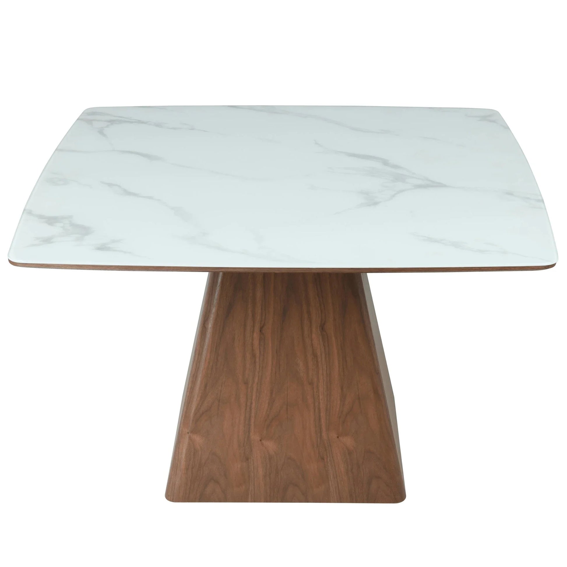 Zephyr 47" Square Dining Table with Sintered Stone Top and Ash Wood and Iron Base - Elax Furniture