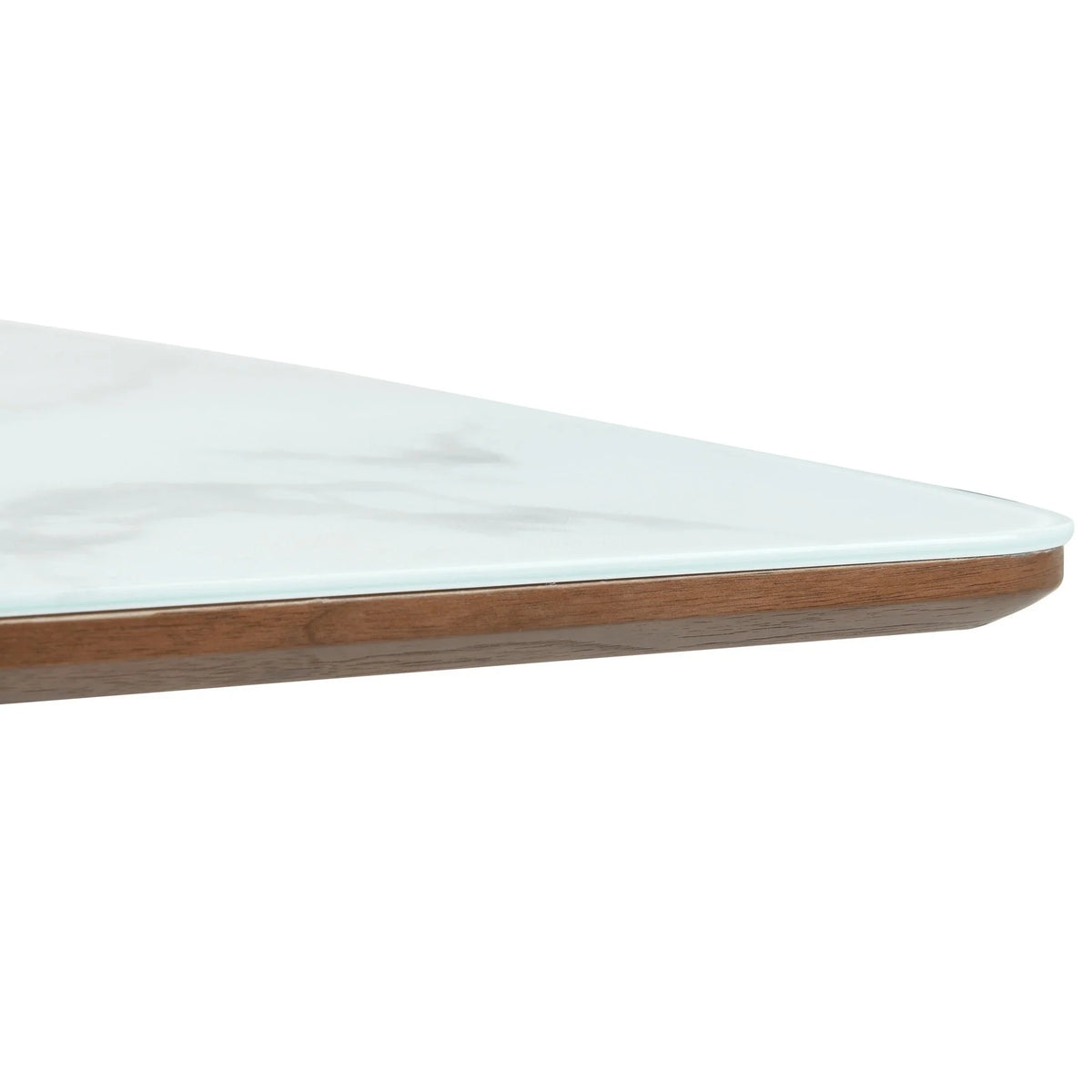 Zephyr 47" Square Dining Table with Sintered Stone Top and Ash Wood and Iron Base - Elax Furniture