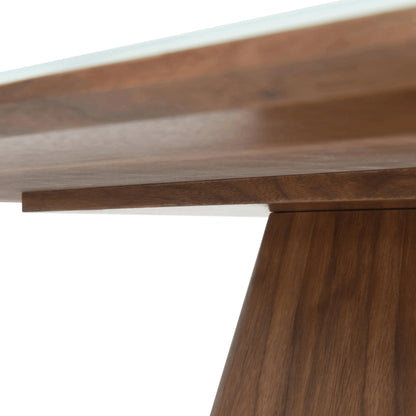 Zephyr 47" Square Dining Table with Sintered Stone Top and Ash Wood and Iron Base - Elax Furniture