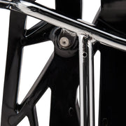 Asbury Polypropylene Dining Side Chair with Forest Cut-Out Design in Chrome - Elax Furniture