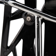 Asbury Polypropylene Dining Side Chair with Forest Cut-Out Design in Chrome - Elax Furniture