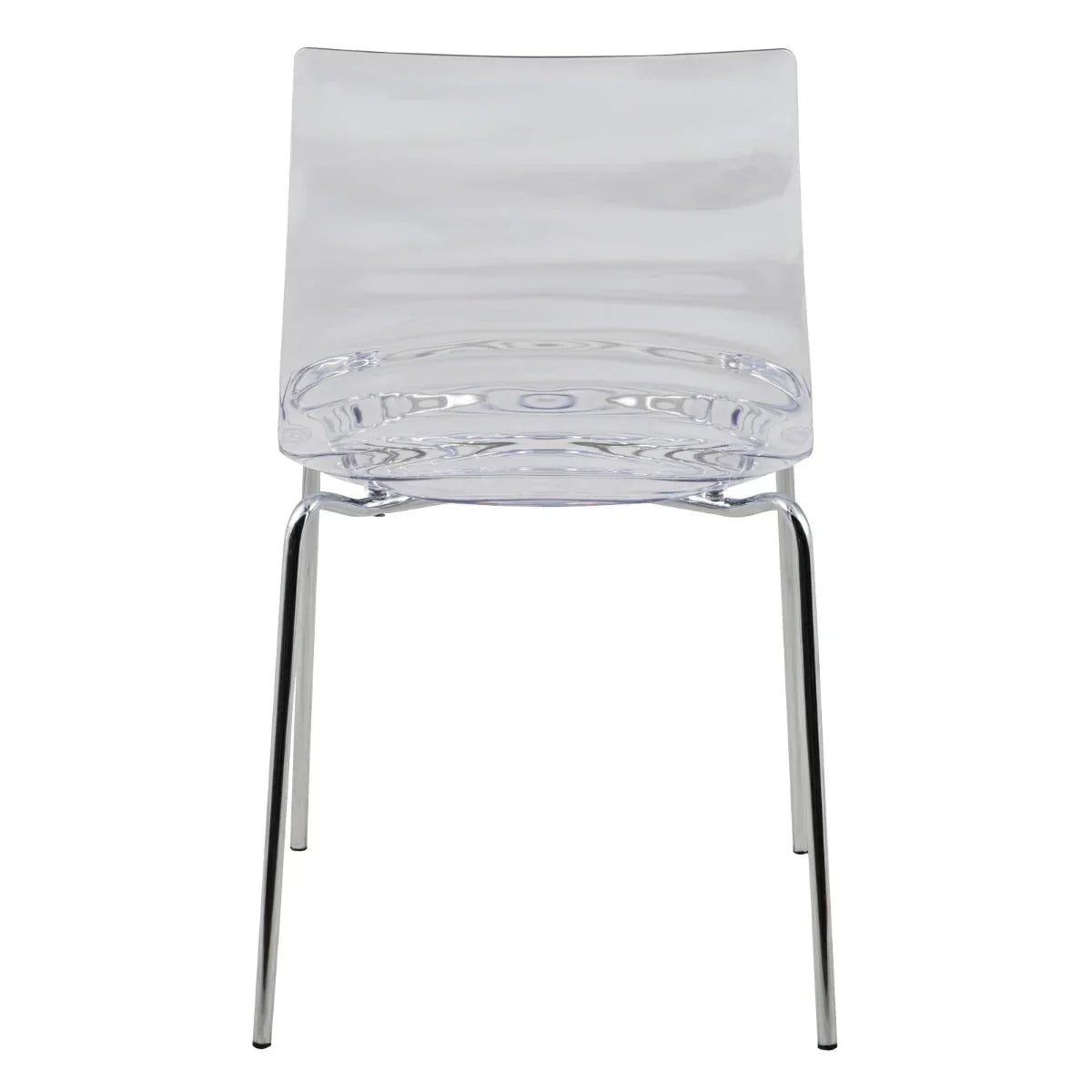 Astor Dining Chair Modern ABS Plastic Side Chair with Stainless-Steel Legs - Elax Furniture