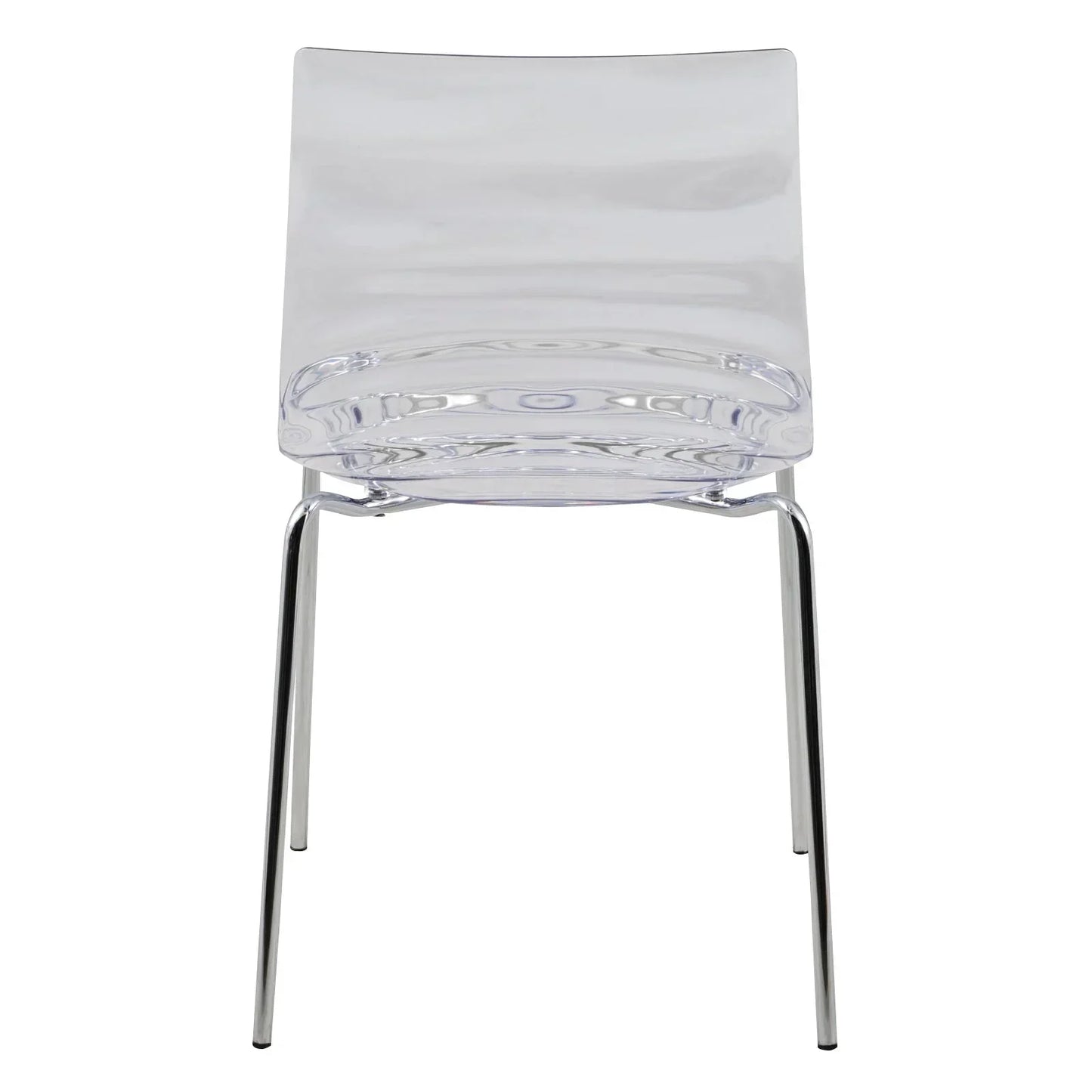 Astor Dining Chair Modern ABS Plastic Side Chair with Stainless-Steel Legs - Elax Furniture