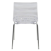 Astor Dining Chair Modern ABS Plastic Side Chair with Stainless-Steel Legs - Elax Furniture