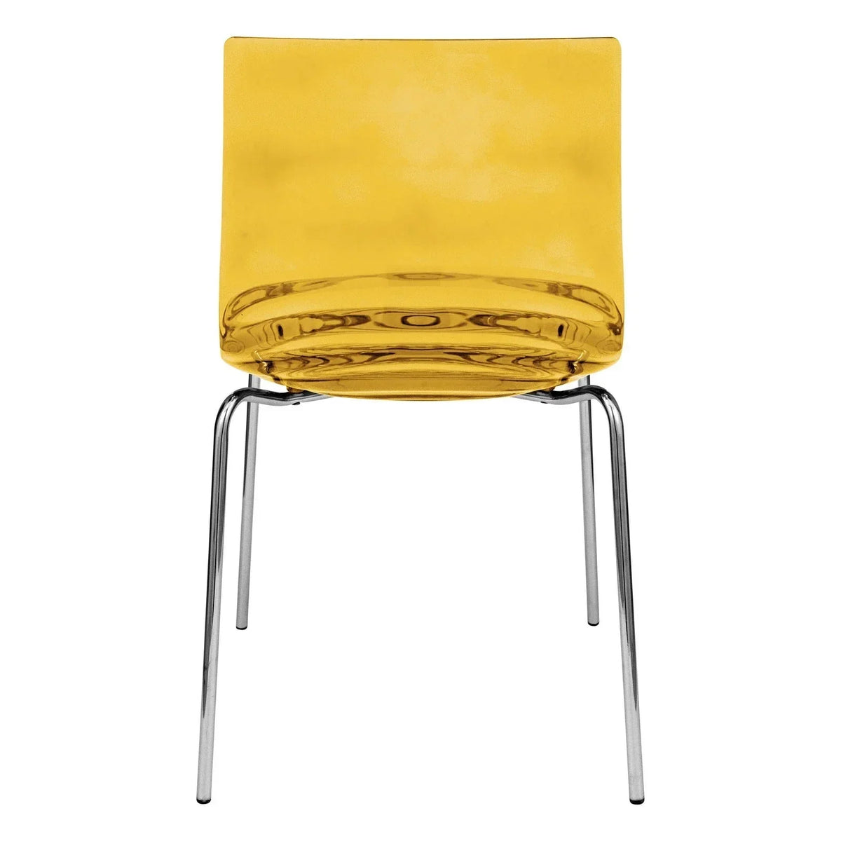 Astor Dining Chair Modern ABS Plastic Side Chair with Stainless-Steel Legs - Elax Furniture