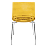 Astor Dining Chair Modern ABS Plastic Side Chair with Stainless-Steel Legs - Elax Furniture
