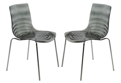 Astor Water Ripple Design Dining Chair Set of 2 - Elax Furniture