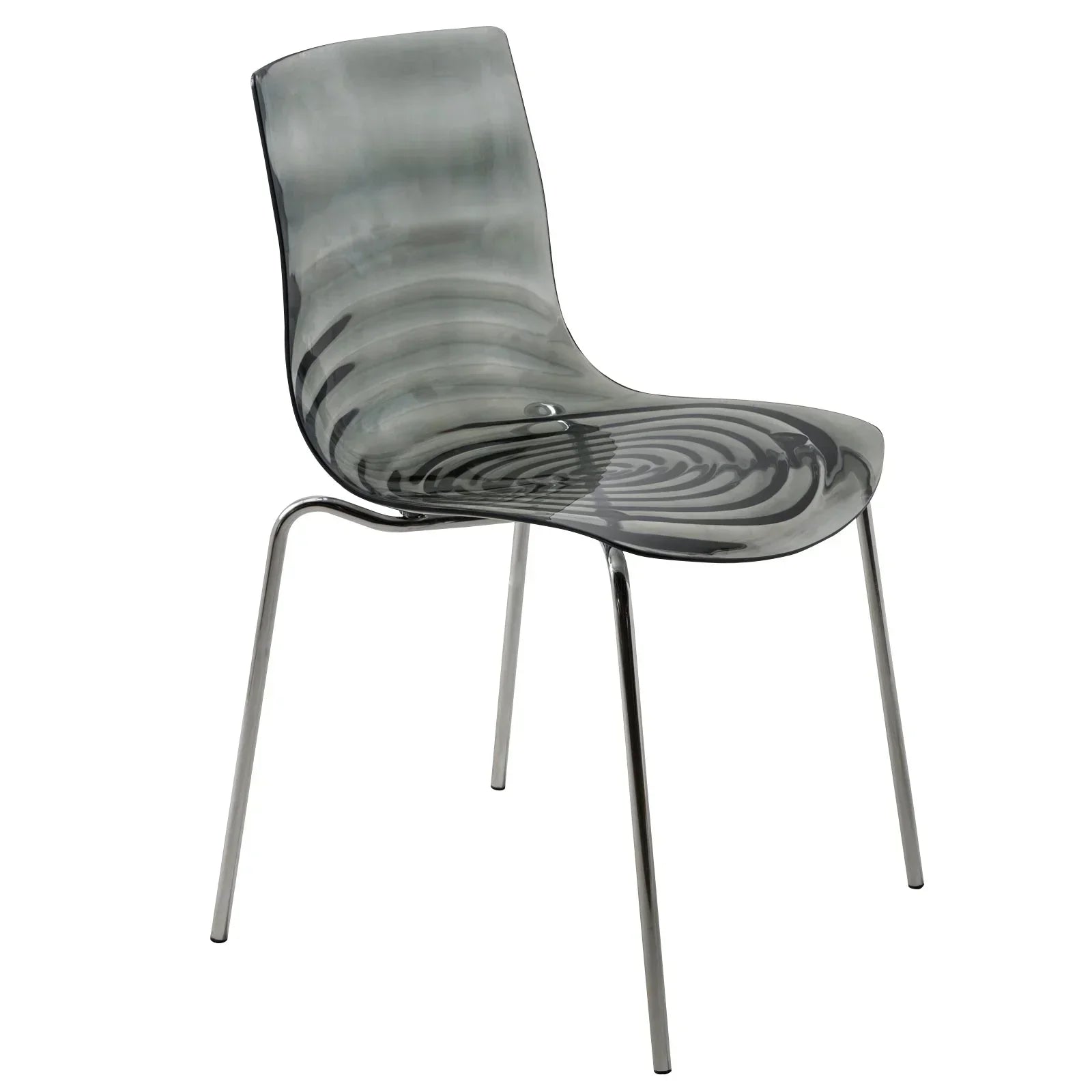 Astor Dining Chair Modern ABS Plastic Side Chair with Stainless-Steel Legs - Elax Furniture