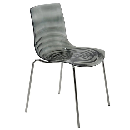 Astor Dining Chair Modern ABS Plastic Side Chair with Stainless-Steel Legs - Elax Furniture