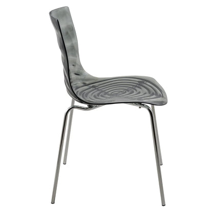 Astor Dining Chair Modern ABS Plastic Side Chair with Stainless-Steel Legs - Elax Furniture