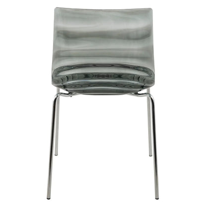 Astor Dining Chair Modern ABS Plastic Side Chair with Stainless-Steel Legs - Elax Furniture