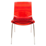 Astor Dining Chair Modern ABS Plastic Side Chair with Stainless-Steel Legs - Elax Furniture