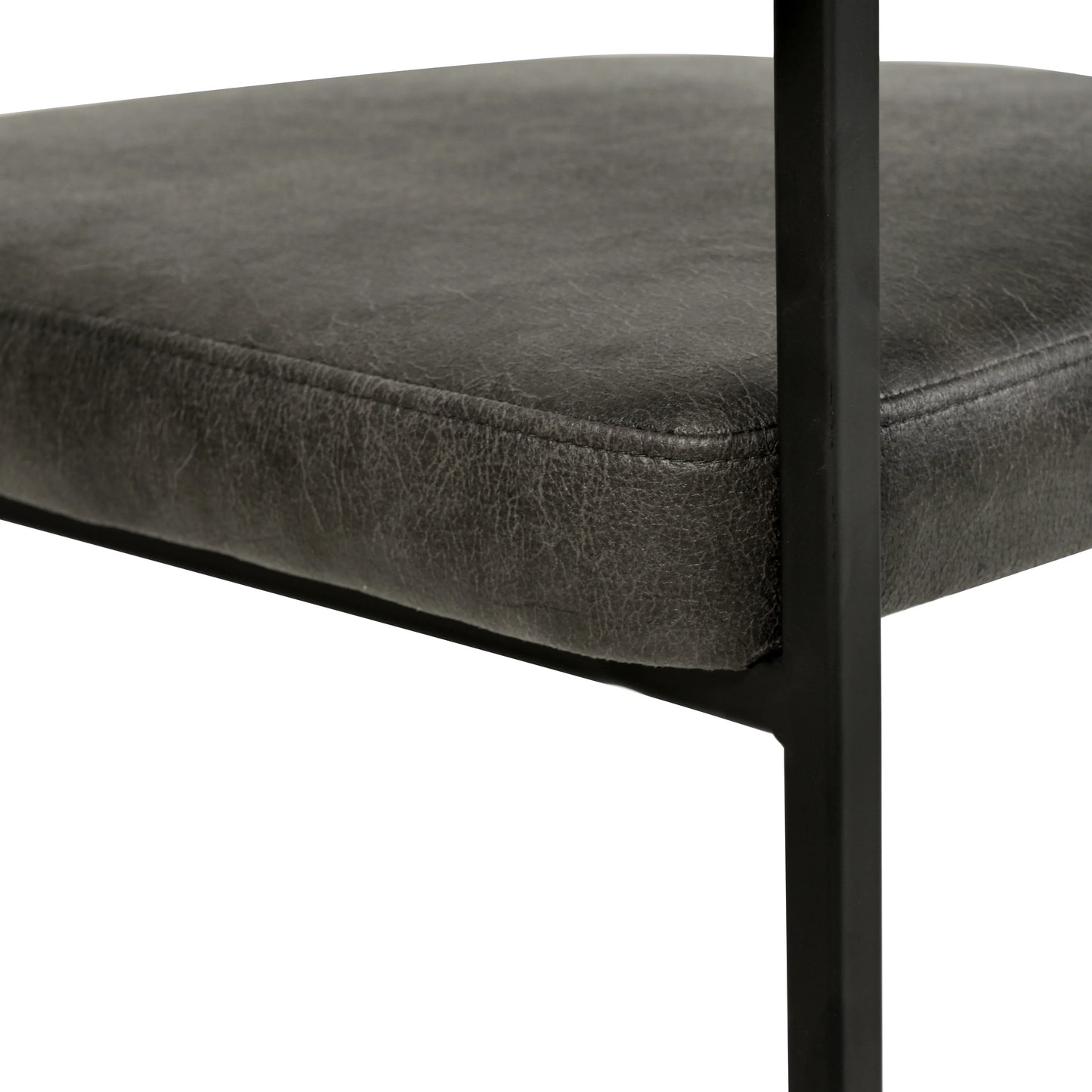 Aero Upholstered Dining Chair Curved Back Design Padded Seat in Iron Set of 4 - Elax Furniture