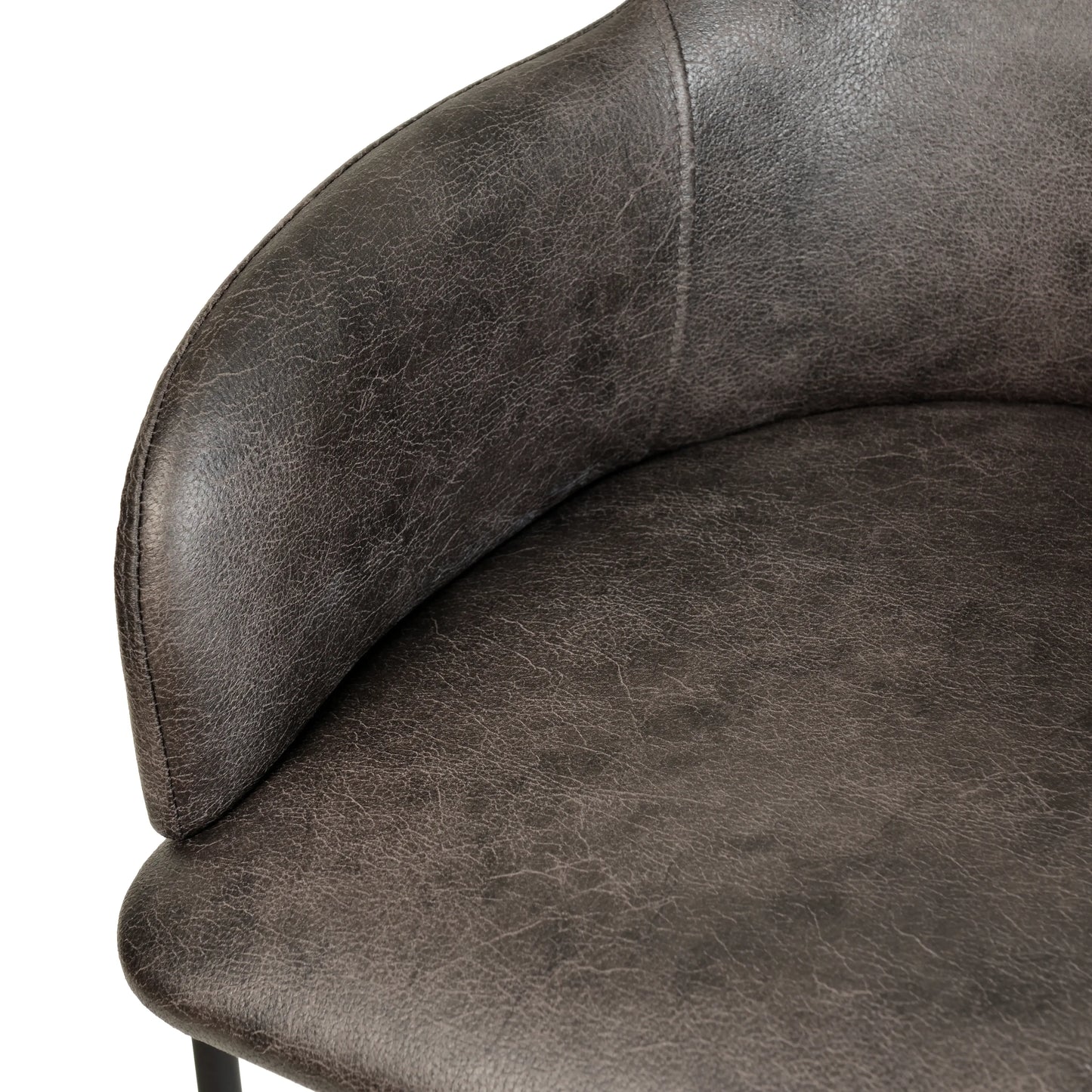 Axis 40" Bar Stool Ergonomic Pub Chair with Black Powder-Coated Stainless Steel Base and Footrest Set of 2 - Elax Furniture