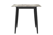 Zayle 7-Piece Dining Set with 55" Rectangular Sintered Stone Top Table and 4 Leather Dining Chair - Elax Furniture