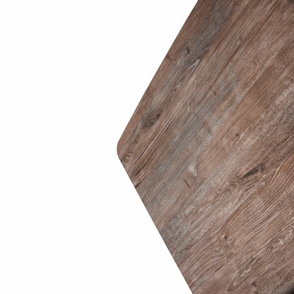 Ravenna 7-Piece Dining Set with Rectangular Dining Table in Rustic Gray MDF Top and 4 Leather/Velvet Dining Chairs - Elax Furniture