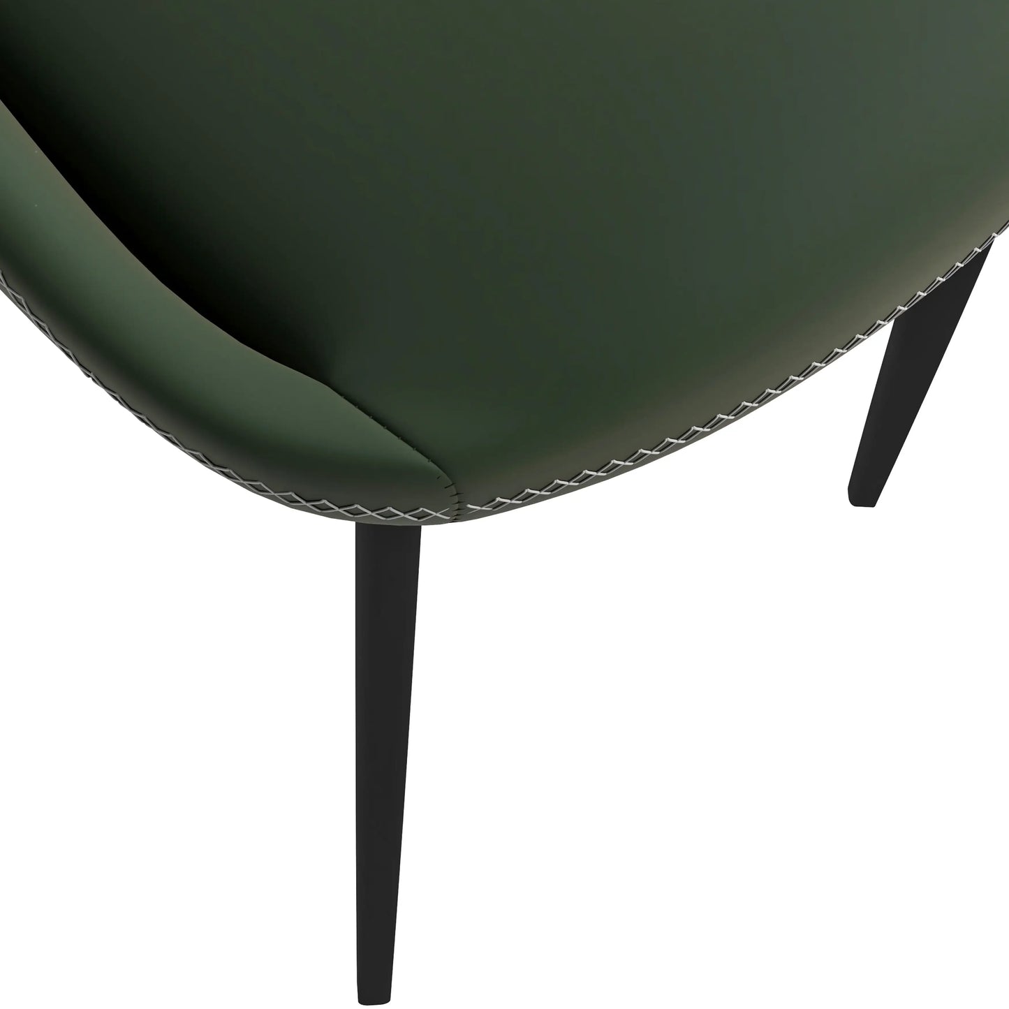 Amalfi Upholstered Dining Chair with a Curved Open Back Design in Black Iron - Elax Furniture