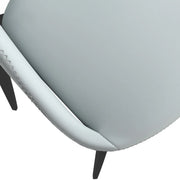 Amalfi Upholstered Dining Chair with a Curved Open Back Design in Black Iron - Elax Furniture