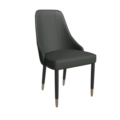 Allure Dining Chairs Fabric/Leather Seat and Back in Oak Wood - Elax Furniture