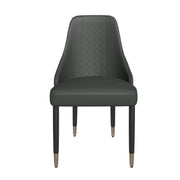 Allure Dining Chairs Fabric/Leather Seat and Back in Oak Wood - Elax Furniture