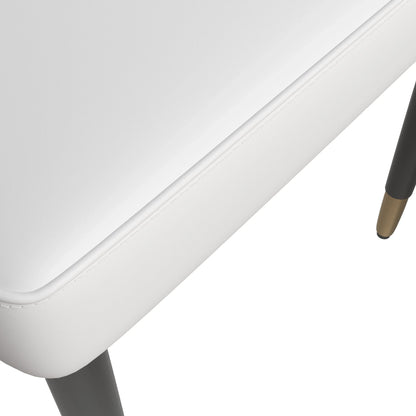 Allure Dining Chairs Fabric/Leather Seat and Back in Oak Wood Set of 2 - Elax Furniture