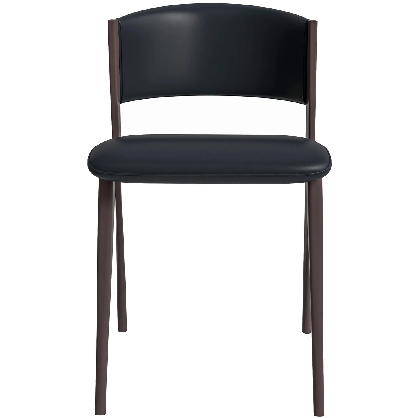 Aspen Dining Chairs Upholstered in Leather Kitchen Room Chairs with Metal Legs Set of 2 - Elax Furniture