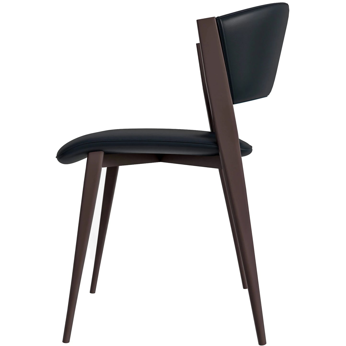 Aspen Dining Chairs Upholstered in Leather Kitchen Room Chairs with Metal Legs Set of 4 - Elax Furniture
