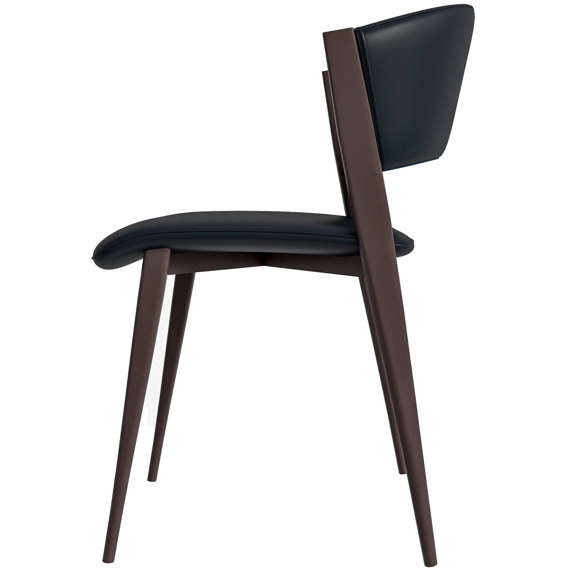 Aspen Dining Chairs Upholstered in Leather Kitchen Room Chairs with Metal Legs Set of 4 - Elax Furniture