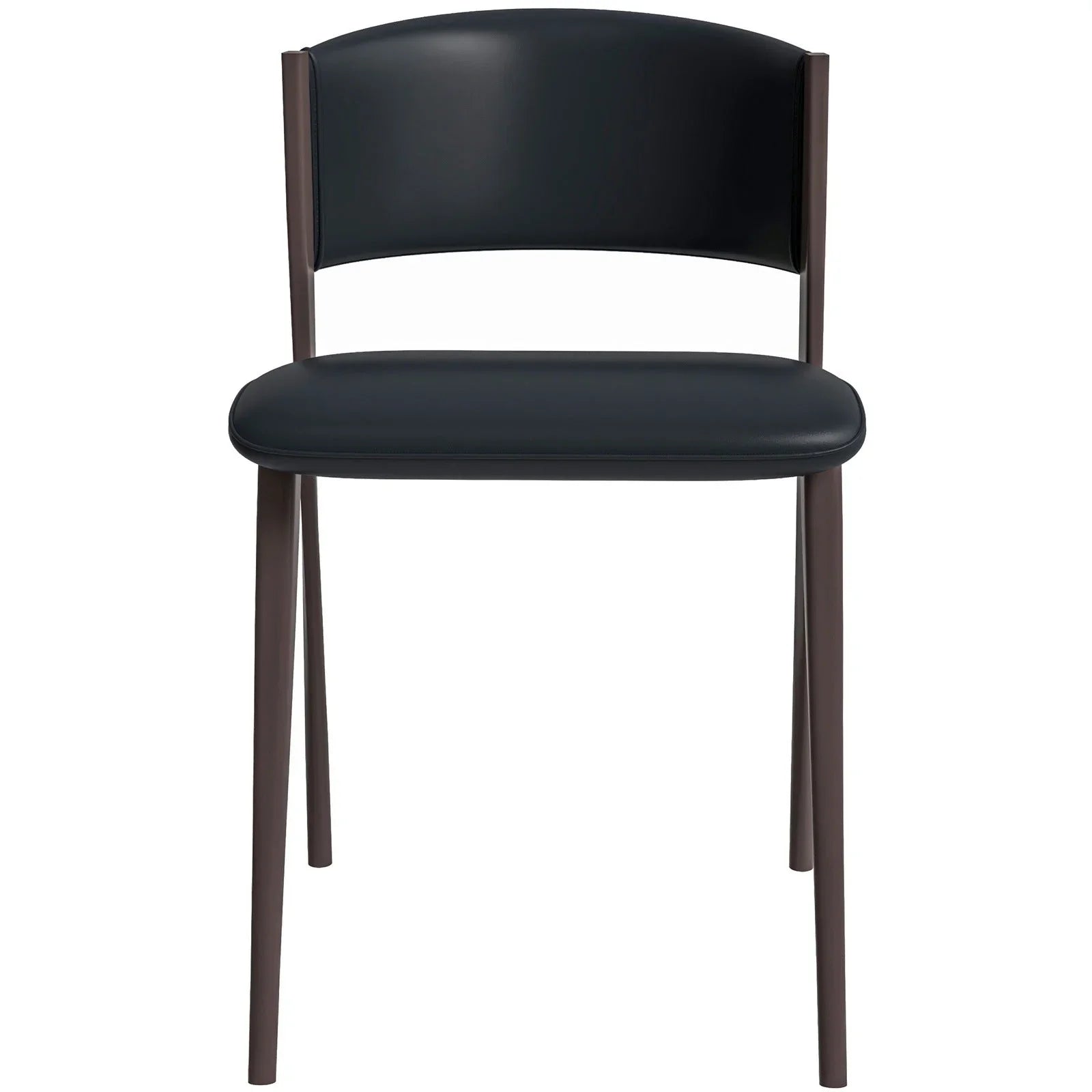 Aspen Dining Chairs Upholstered in Leather Kitchen Room Chairs with Metal Legs - Elax Furniture