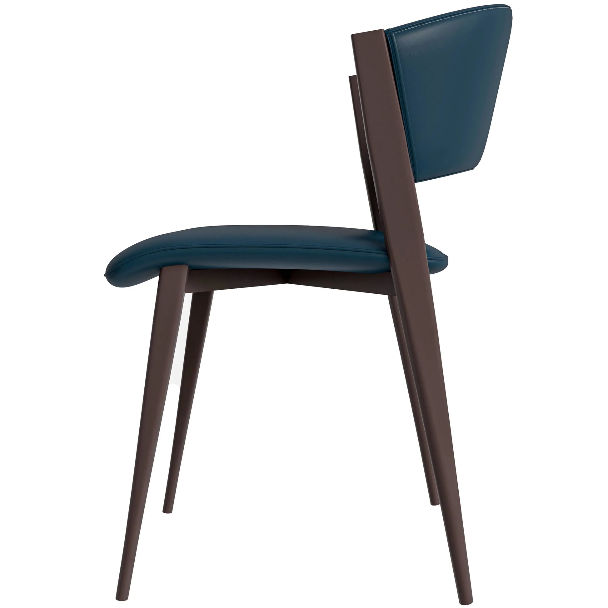 Aspen Dining Chairs Upholstered in Leather Kitchen Room Chairs with Metal Legs Set of 4 - Elax Furniture