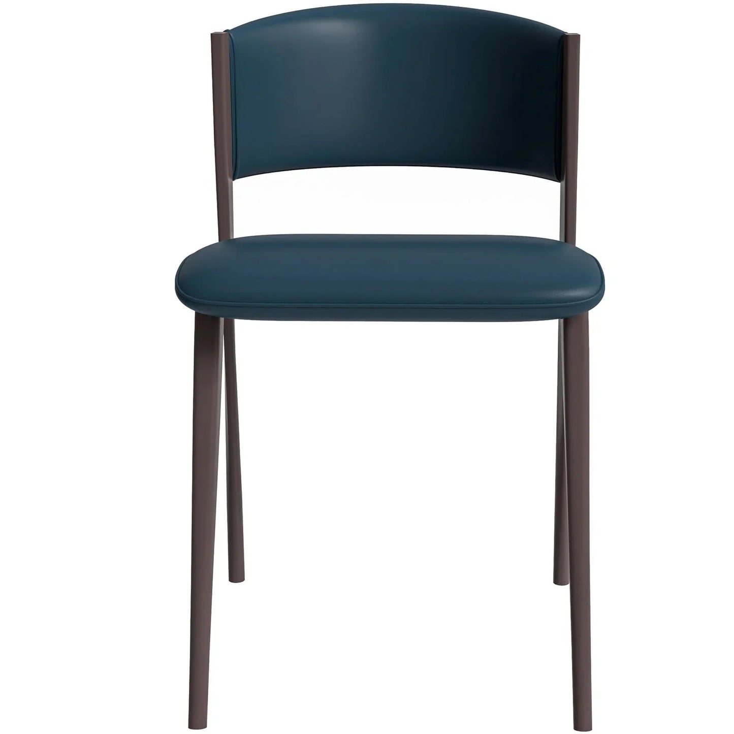 Aspen Dining Chairs Upholstered in Leather Kitchen Room Chairs with Metal Legs - Elax Furniture