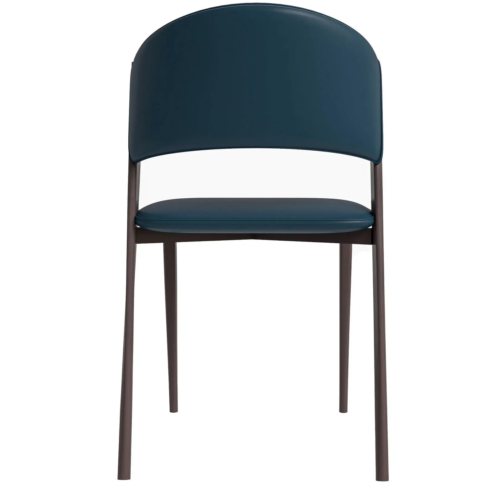 Aspen Dining Chairs Upholstered in Leather Kitchen Room Chairs with Metal Legs - Elax Furniture