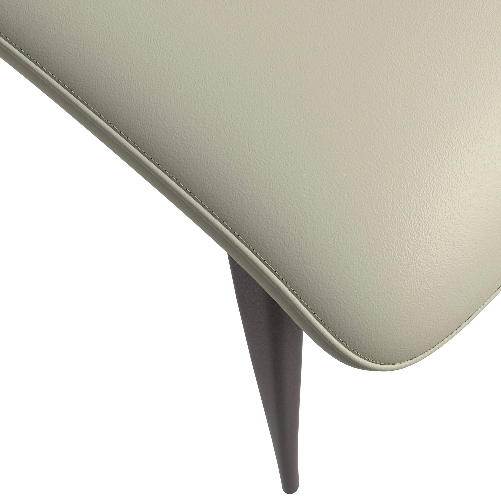 Aspen Dining Chairs Upholstered in Leather Kitchen Room Chairs with Metal Legs Set of 4 - Elax Furniture