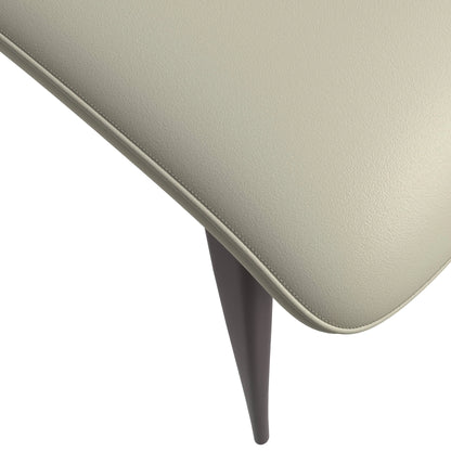 Aspen Dining Chairs Upholstered in Leather Kitchen Room Chairs with Metal Legs Set of 4 - Elax Furniture