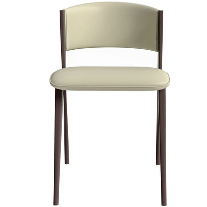 Aspen Dining Chairs Upholstered in Leather Kitchen Room Chairs with Metal Legs - Elax Furniture