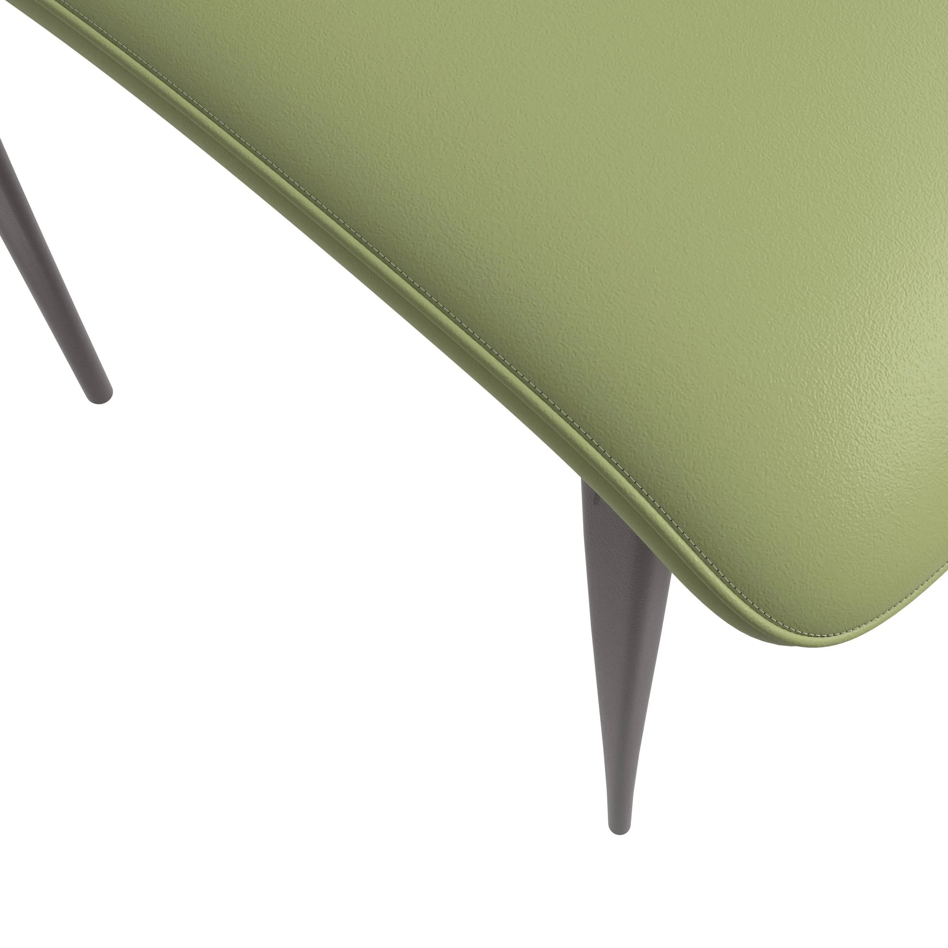 Aspen Dining Chairs Upholstered in Leather Kitchen Room Chairs with Metal Legs Set of 2 - Elax Furniture