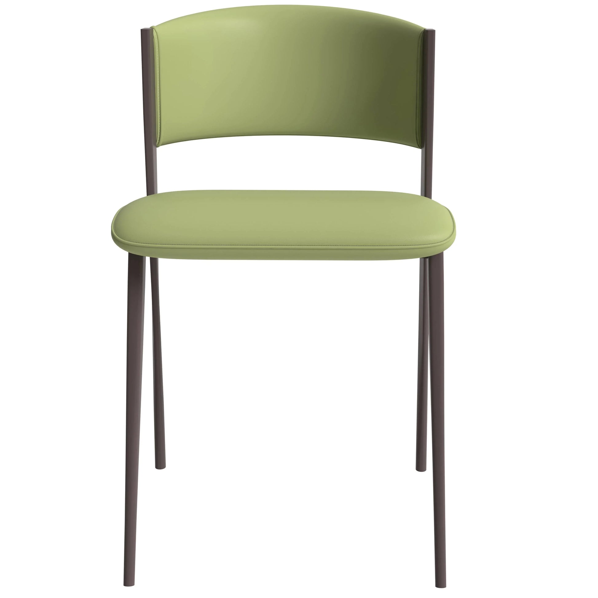 Aspen Dining Chairs Upholstered in Leather Kitchen Room Chairs with Metal Legs Set of 2 - Elax Furniture