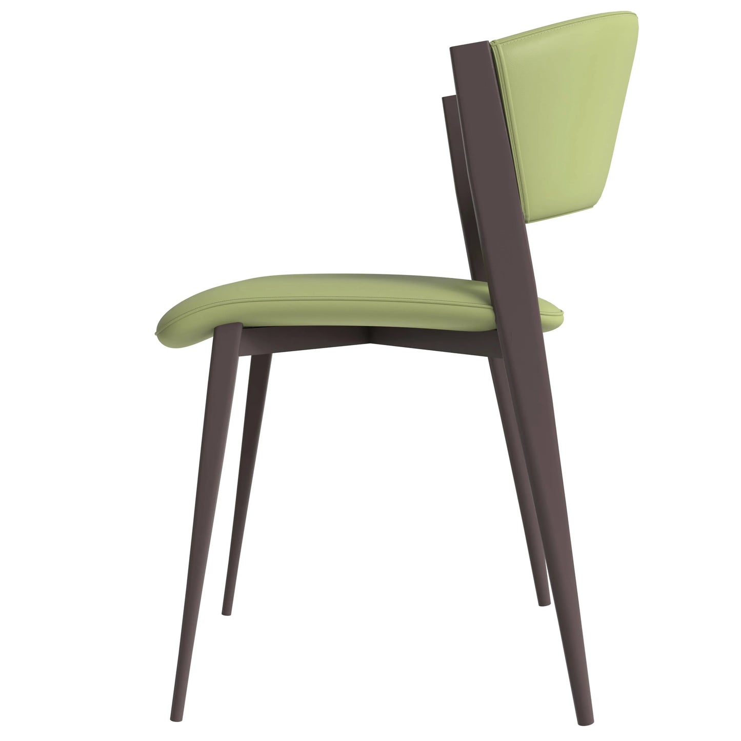 Aspen Dining Chairs Upholstered in Leather Kitchen Room Chairs with Metal Legs Set of 2 - Elax Furniture