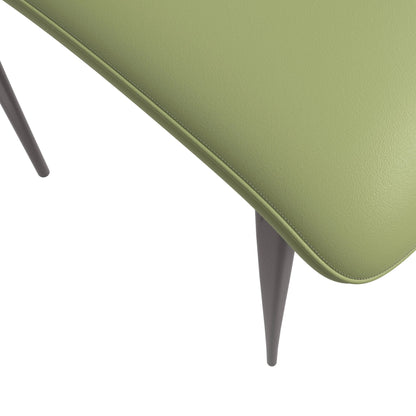 Aspen Dining Chairs Upholstered in Leather Kitchen Room Chairs with Metal Legs Set of 4 - Elax Furniture