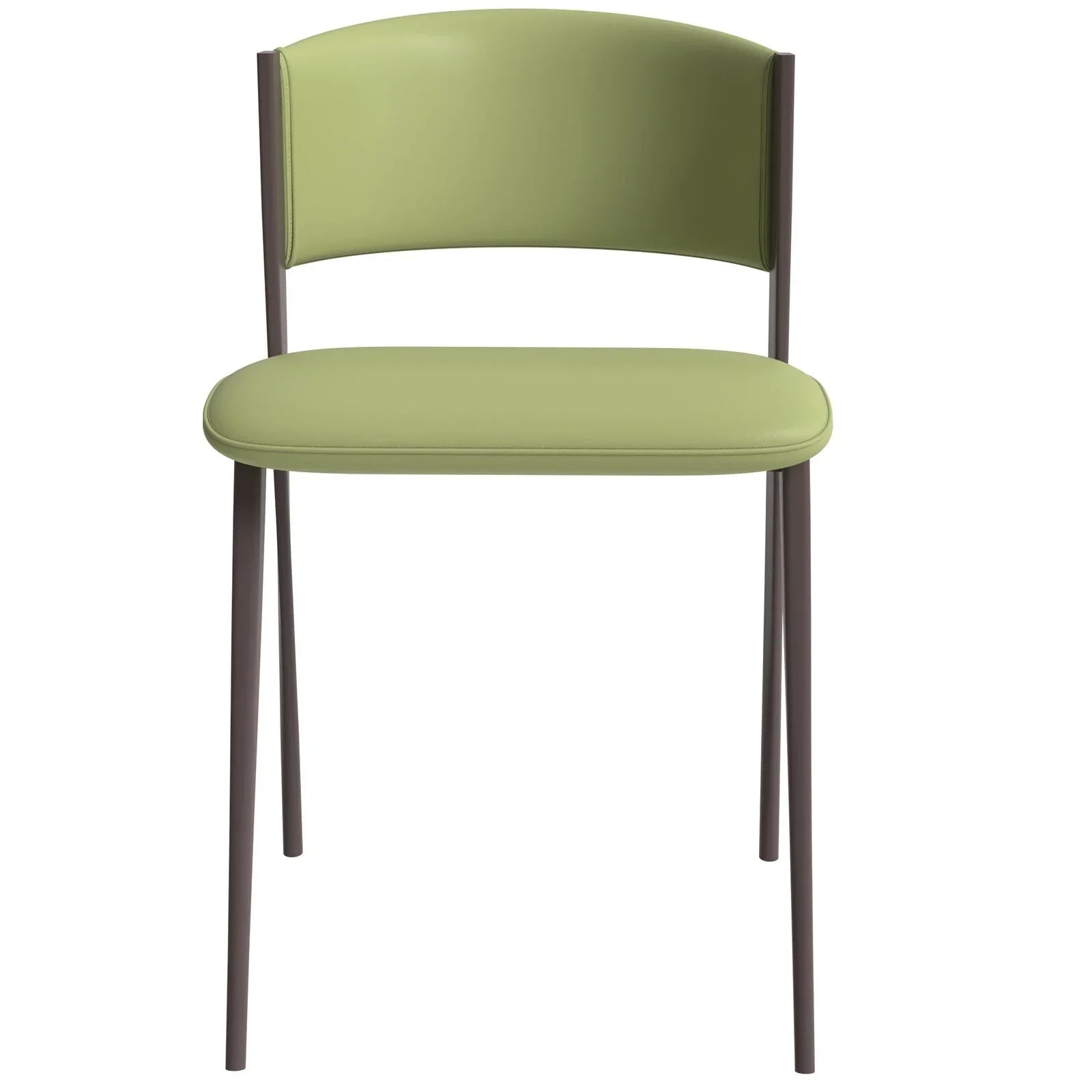 Aspen Dining Chairs Upholstered in Leather Kitchen Room Chairs with Metal Legs - Elax Furniture