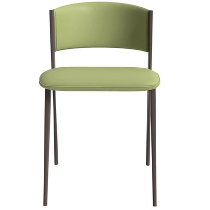 Aspen Dining Chairs Upholstered in Leather Kitchen Room Chairs with Metal Legs - Elax Furniture