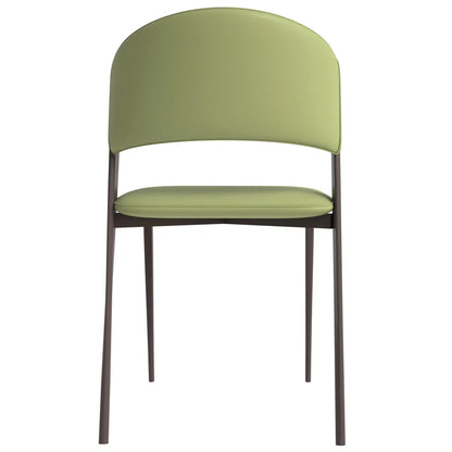 Aspen Dining Chairs Upholstered in Leather Kitchen Room Chairs with Metal Legs - Elax Furniture