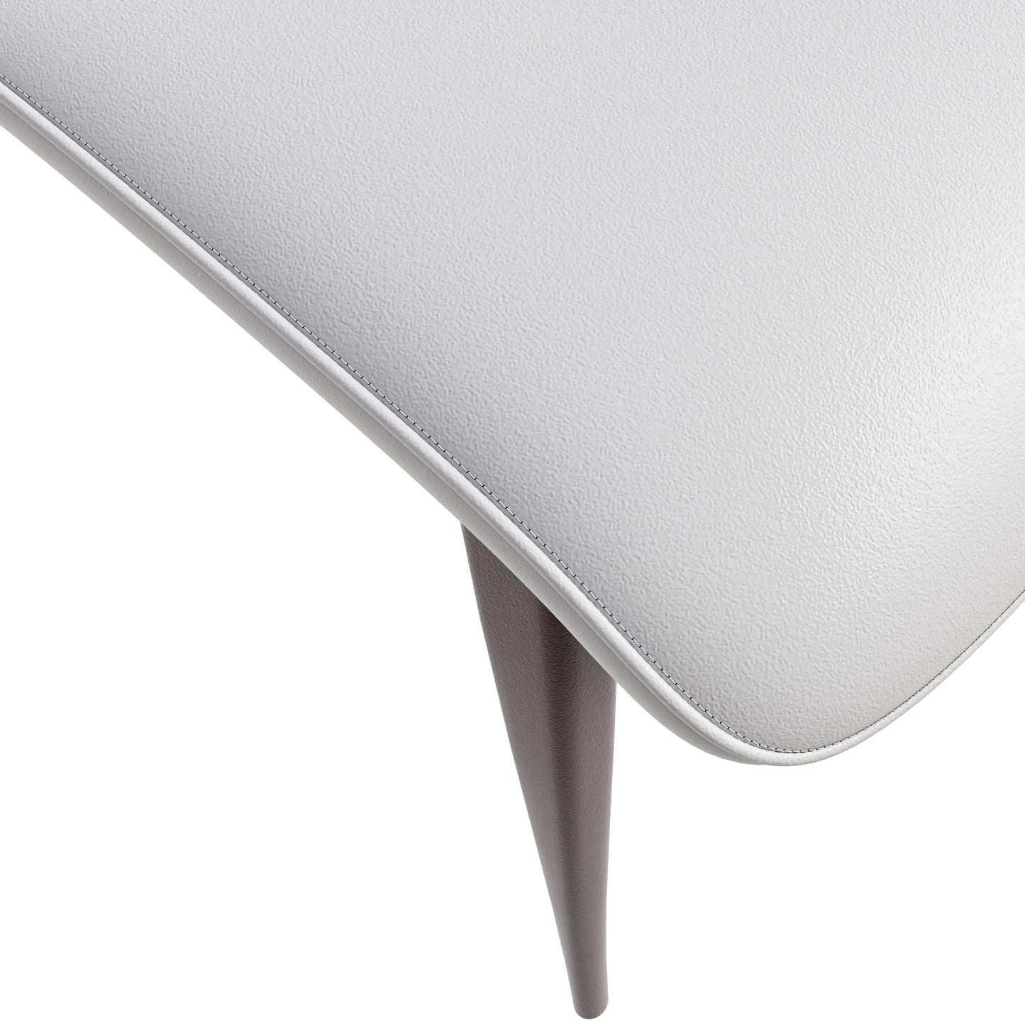 Aspen Dining Chairs Upholstered in Leather Kitchen Room Chairs with Metal Legs Set of 2 - Elax Furniture