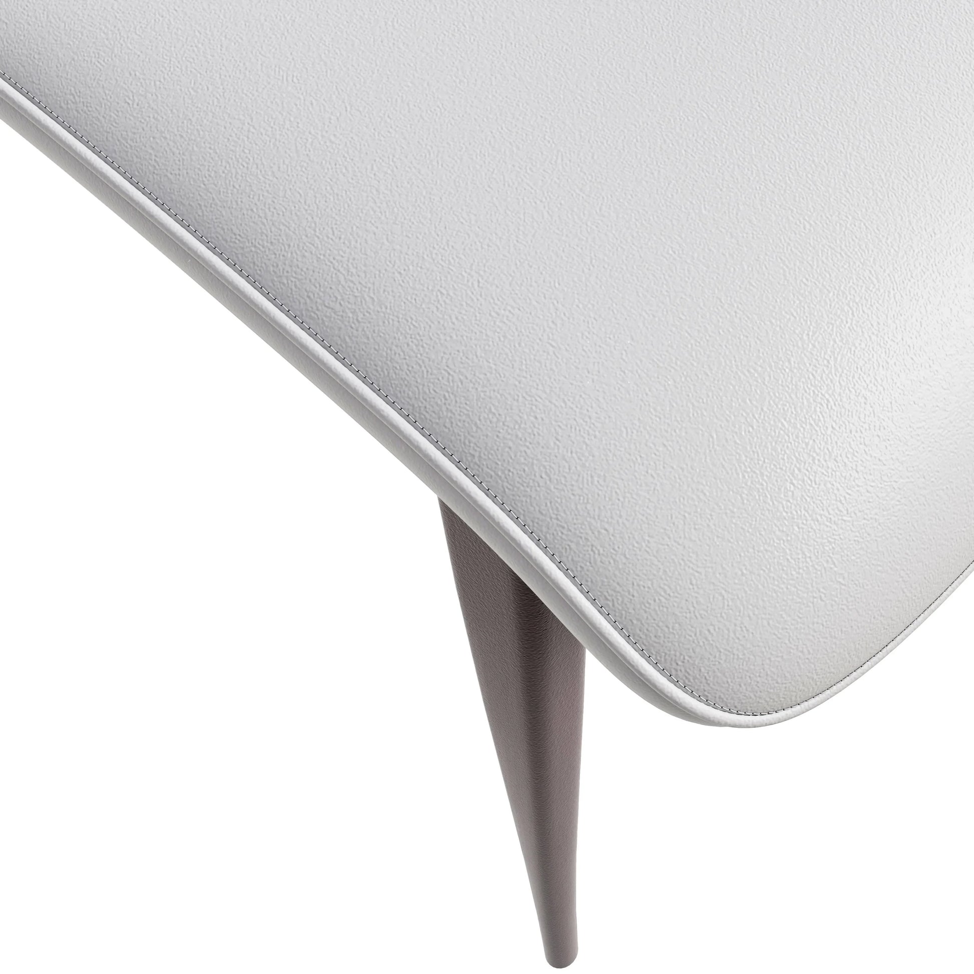 Aspen Dining Chairs Upholstered in Leather Kitchen Room Chairs with Metal Legs Set of 2 - Elax Furniture