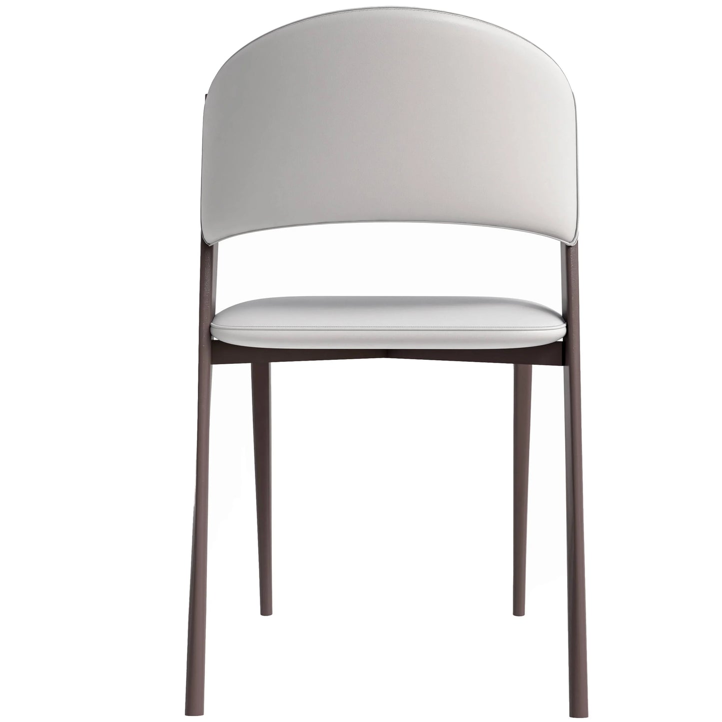 Aspen Dining Chairs Upholstered in Leather Kitchen Room Chairs with Metal Legs Set of 2 - Elax Furniture