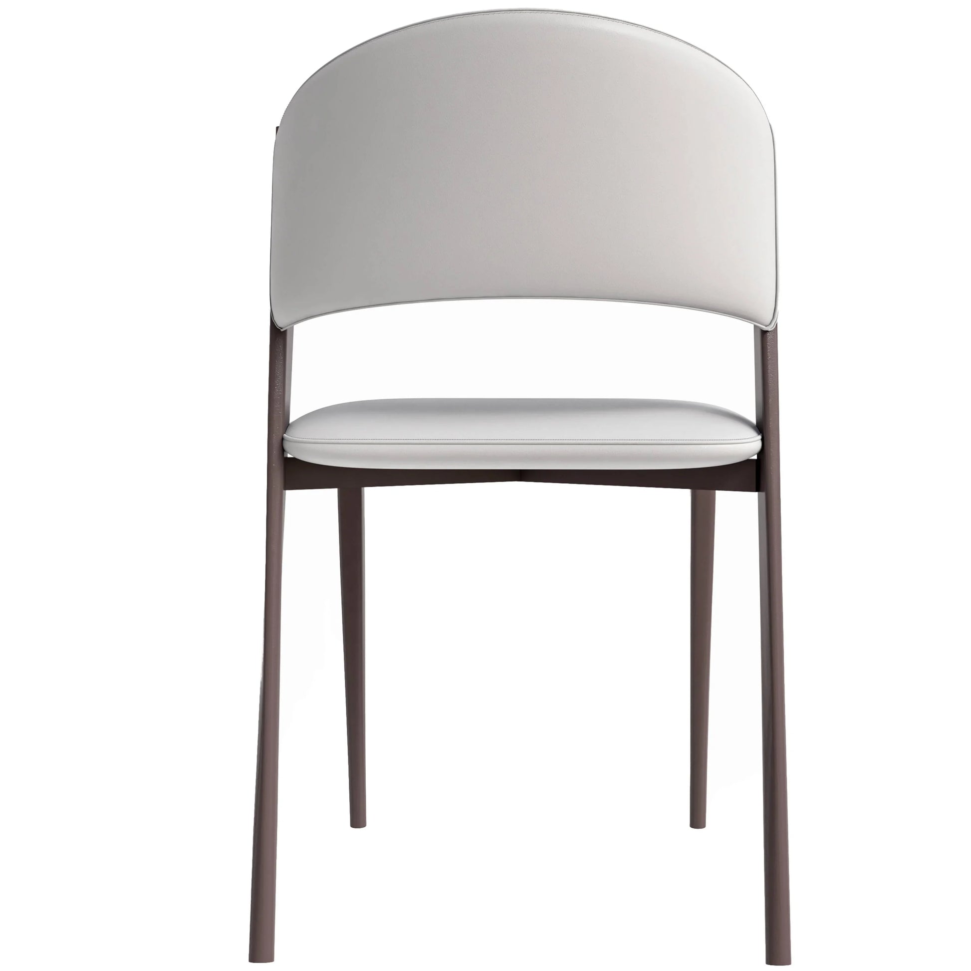 Aspen Dining Chairs Upholstered in Leather Kitchen Room Chairs with Metal Legs Set of 2 - Elax Furniture