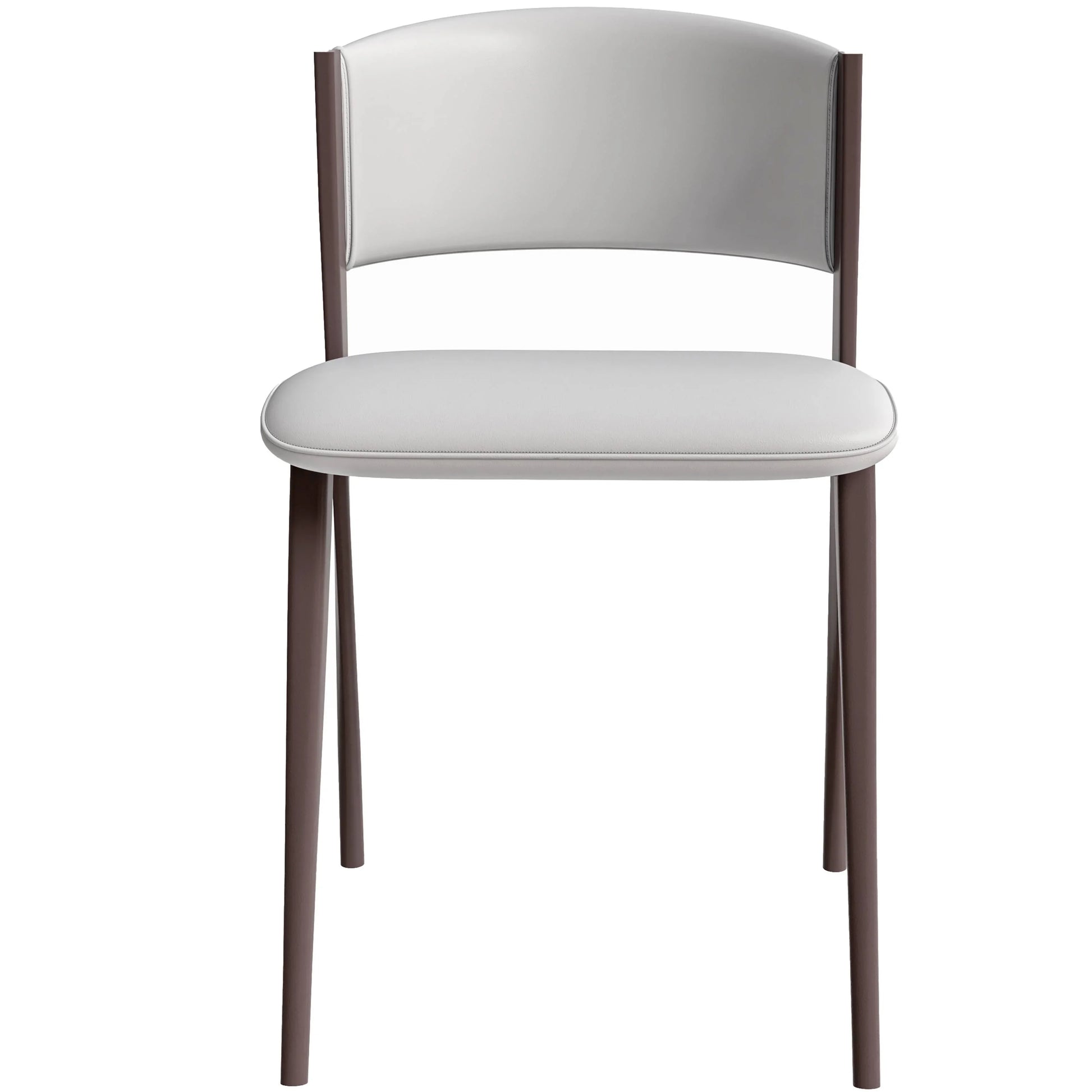 Aspen Dining Chairs Upholstered in Leather Kitchen Room Chairs with Metal Legs Set of 4 - Elax Furniture