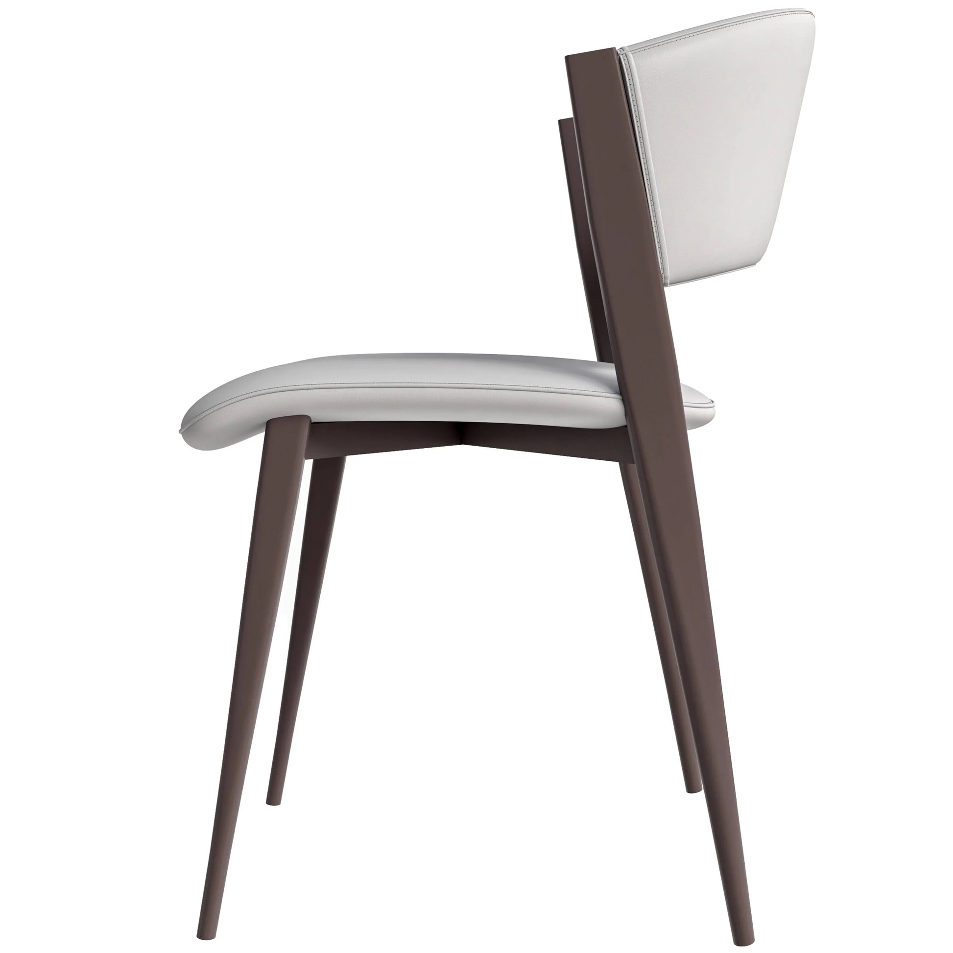 Aspen Dining Chairs Upholstered in Leather Kitchen Room Chairs with Metal Legs Set of 4 - Elax Furniture